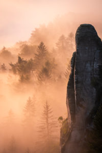 Sunrise in the rock castle Sunrise in the rock castle